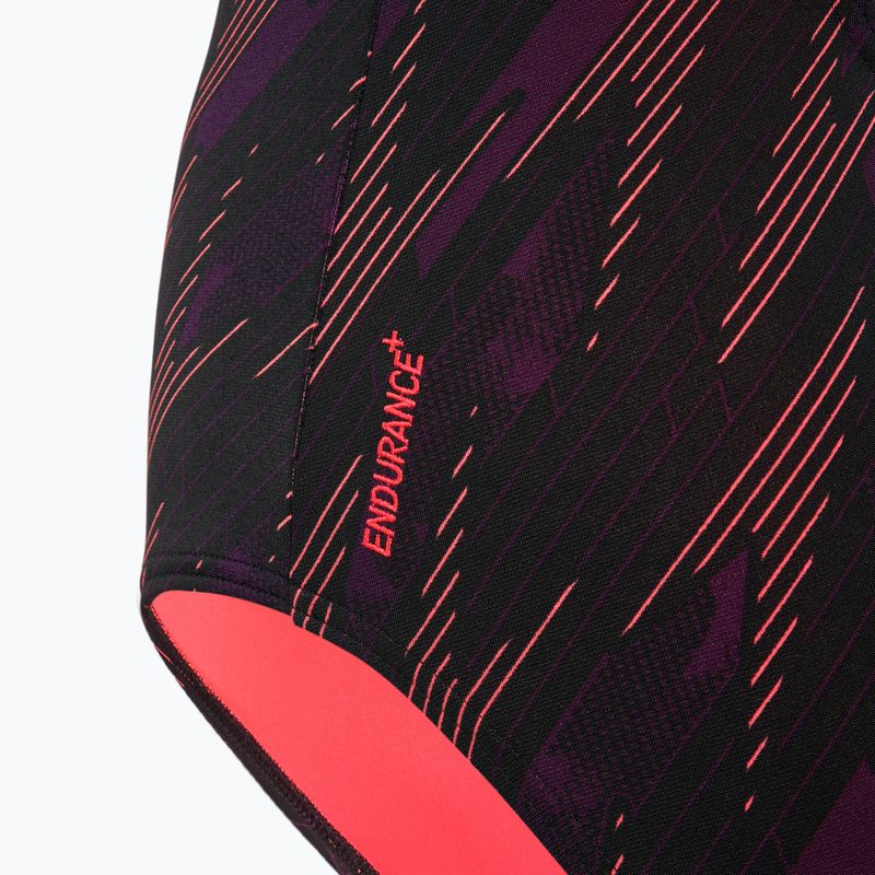 Strój pływacki jednoczęściowy damski Speedo HyperBoom Allover Medalist black/plum dandy/siren red 4