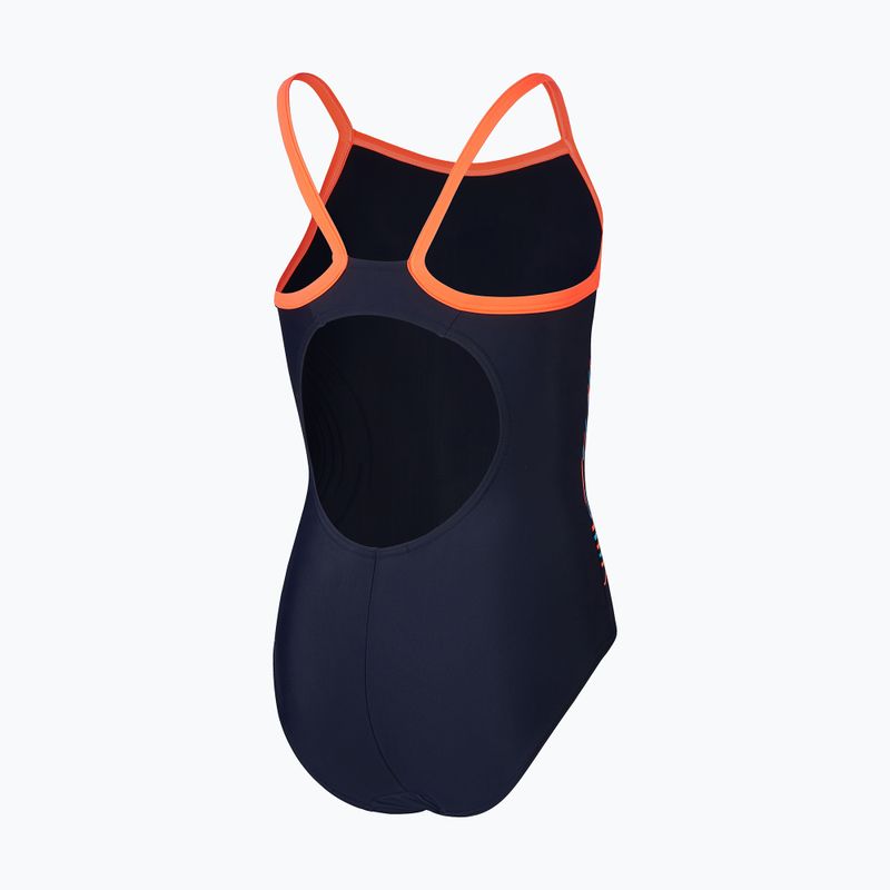 Strój pływacki jednoczęściowy dziecięcy Speedo Platisol Placement Thinstrap Muscleback true navy/siren red/picton 2