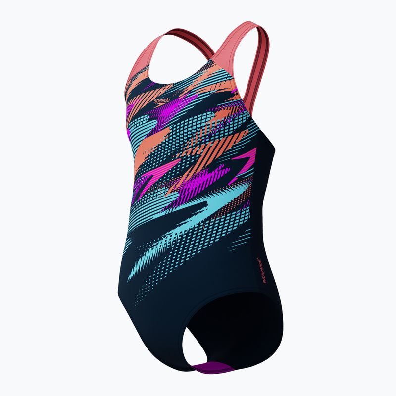 Strój pływacki jednoczęściowy dziecięcy Speedo Digital Placement Splashback coral sands 3