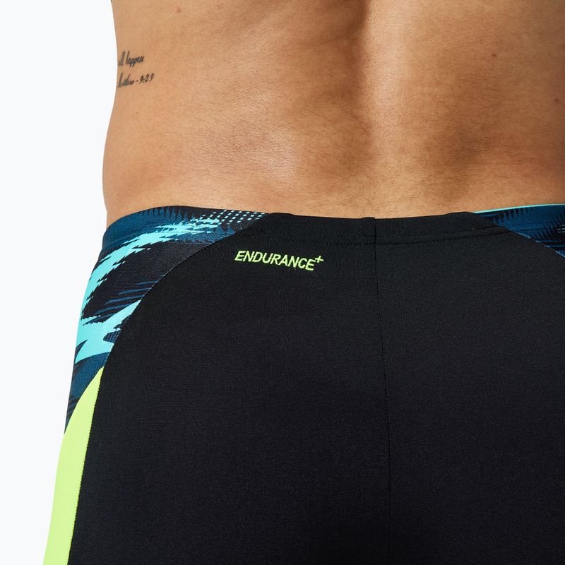 Bokserki pływackie męskie Speedo Endurance+ MAX Splice Aquashort black/hyper yellow 4