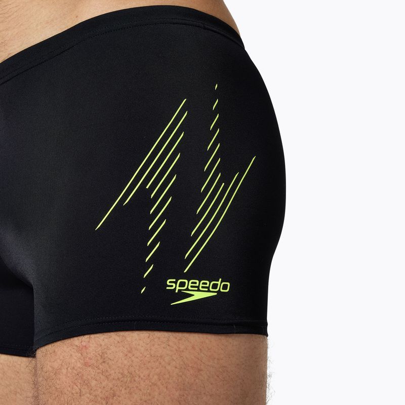 Bokserki pływackie męskie Speedo Hyper Boom Placement black/hyper yellow 5