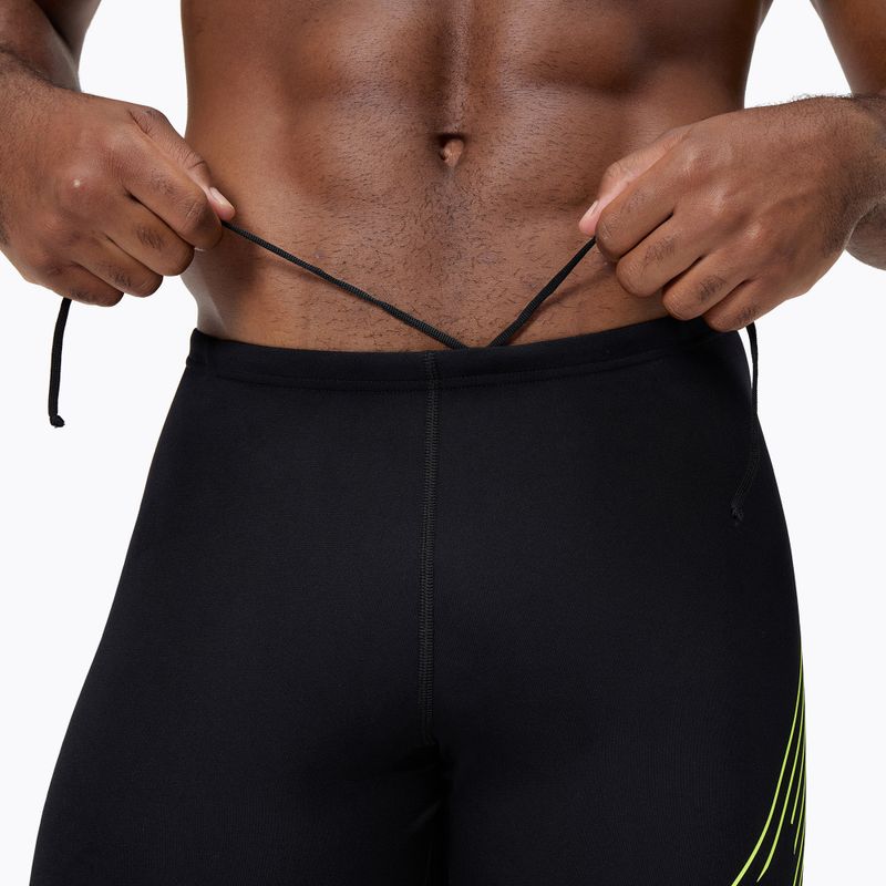 Jammery pływackie męskie Speedo HyperBoom Placement Jammer black/hyper yellow 4