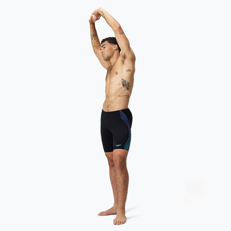 Jammery pływackie męskie Speedo Tech Panel Jammer black/cobalt pop 2