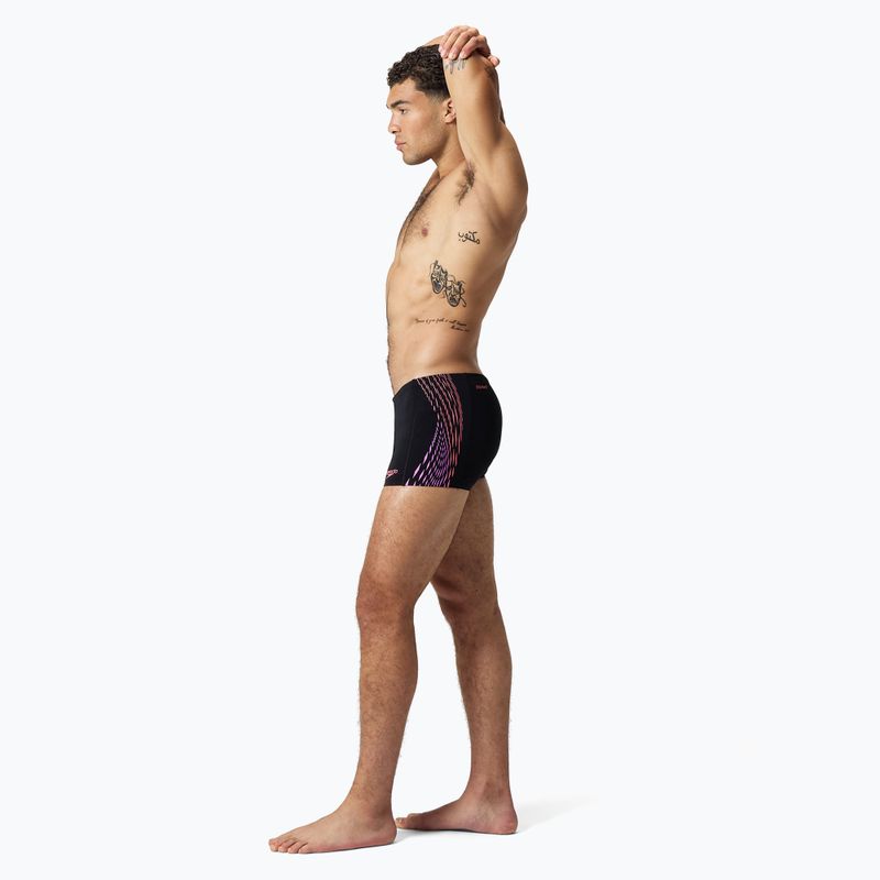 Bokserki pływackie męskie Speedo Tech Panel Aquashort black/coral sands 2