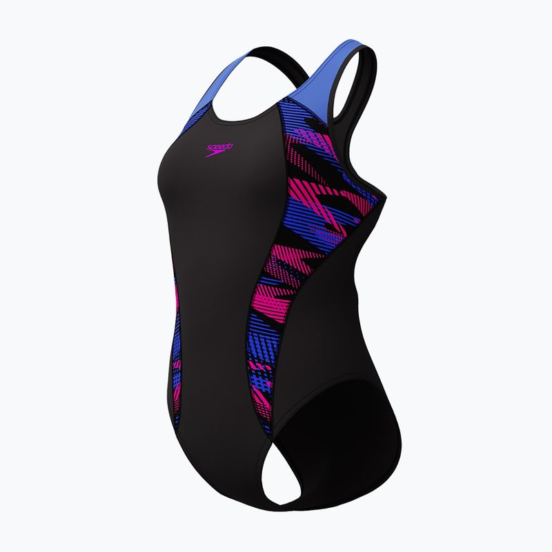 Strój pływacki jednoczęściowy damski Speedo Placement Laneback zoom boom placement/speedo black 4