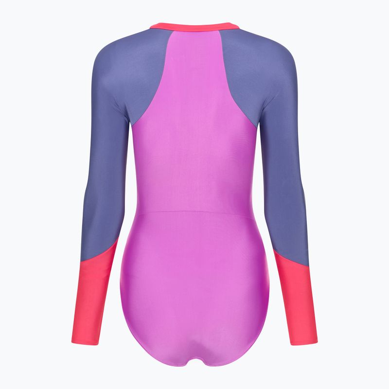 Strój pływacki jednoczęściowy damski Speedo Colour Block neon violet 2