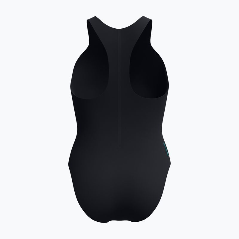 Strój pływacki jednoczęściwoy damski Speedo Racer Zip with Built in Swim Bra anthracite anthracite 2