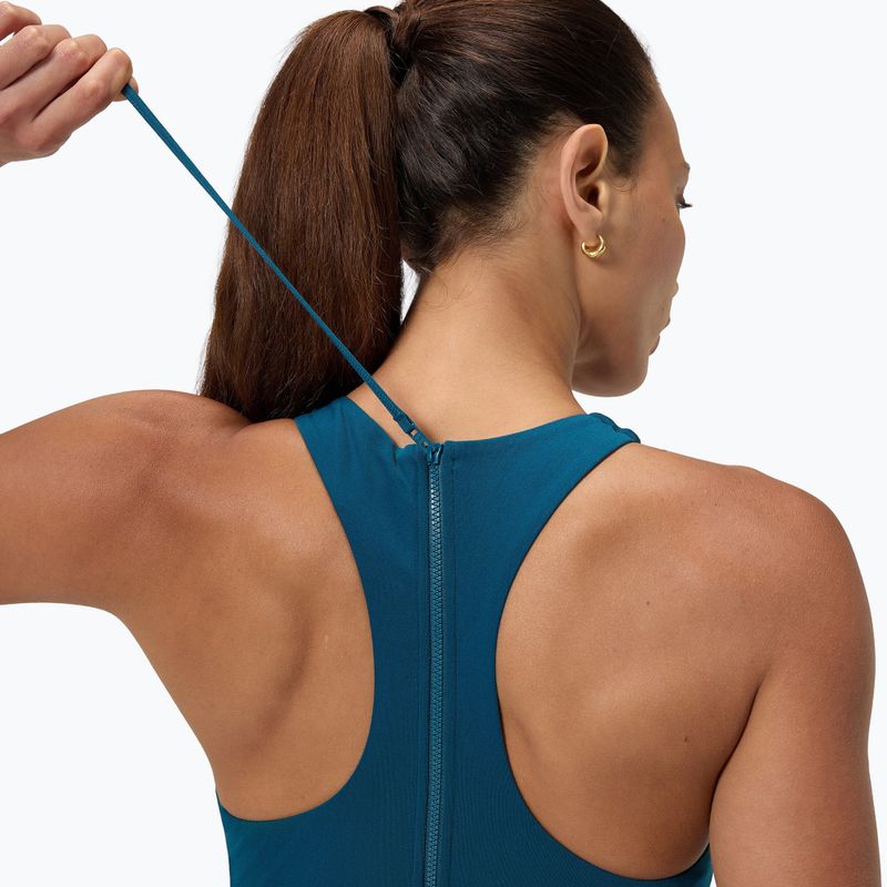 Strój pływacki jednoczęściowy damski Speedo Racer Zip with Built in Swim Bra dark teal 5