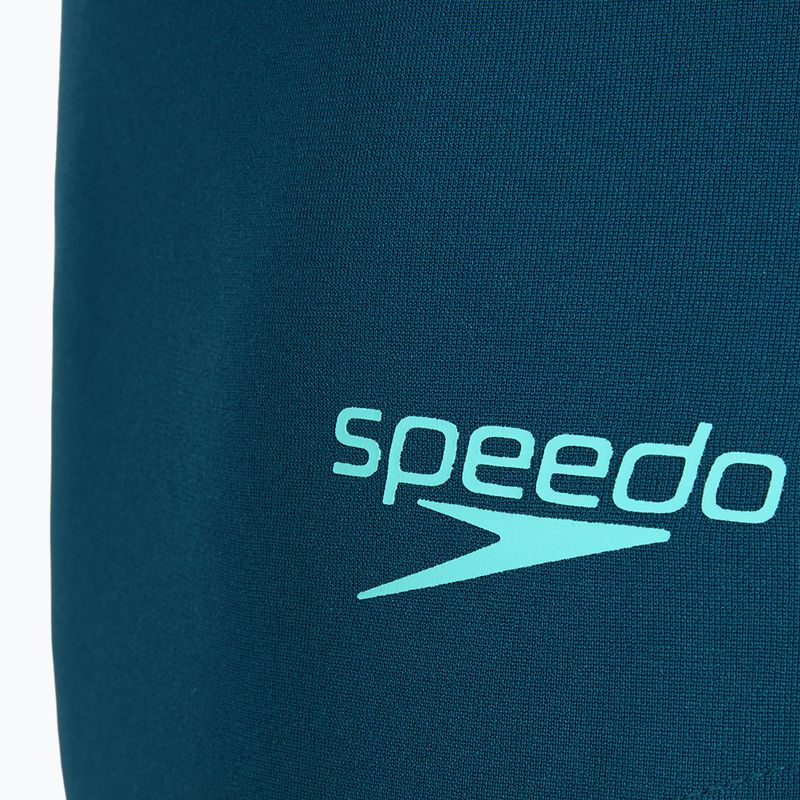 Strój pływacki jednoczęściowy damski Speedo Racer Zip with Built in Swim Bra dark teal 3