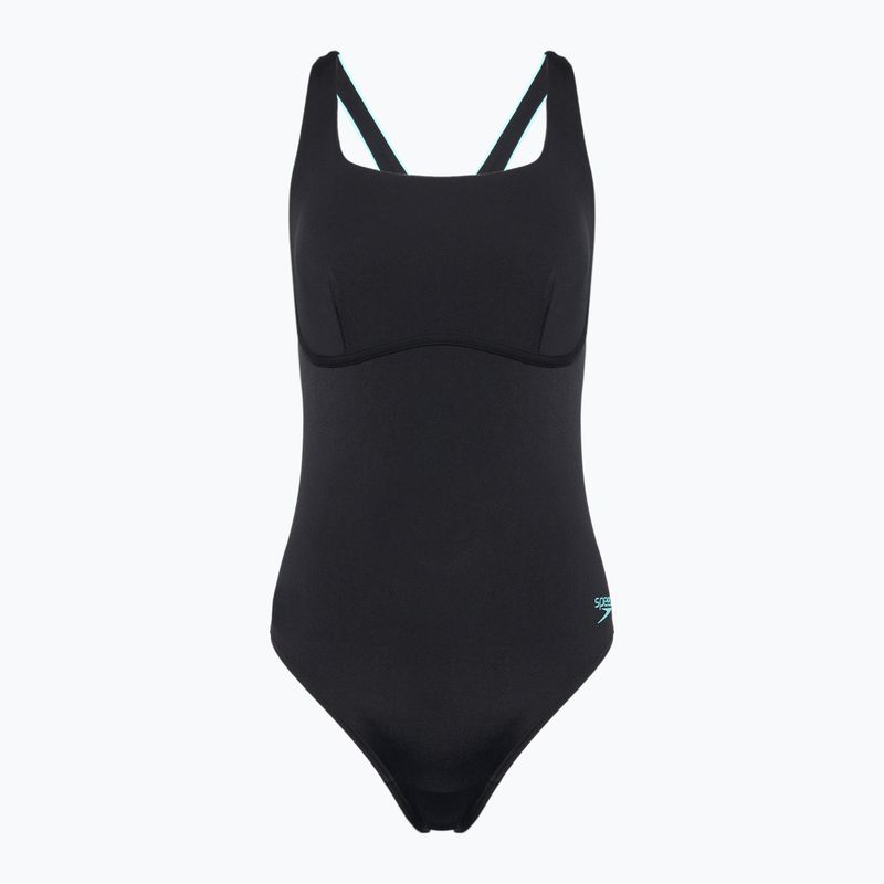 Strój pływacki jednoczęściowy damski Speedo Flex Band with Swim Bra anthracite