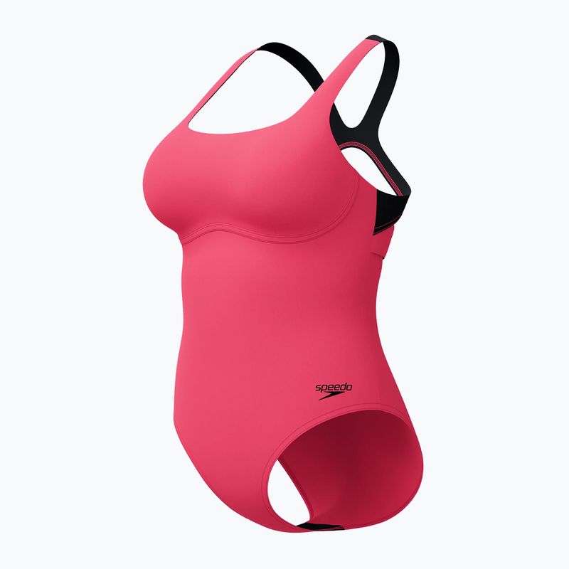 Strój pływacki jednoczęściowy damski Speedo Flex Band with Swim Bra raspbery fill/vermilion/punch 9