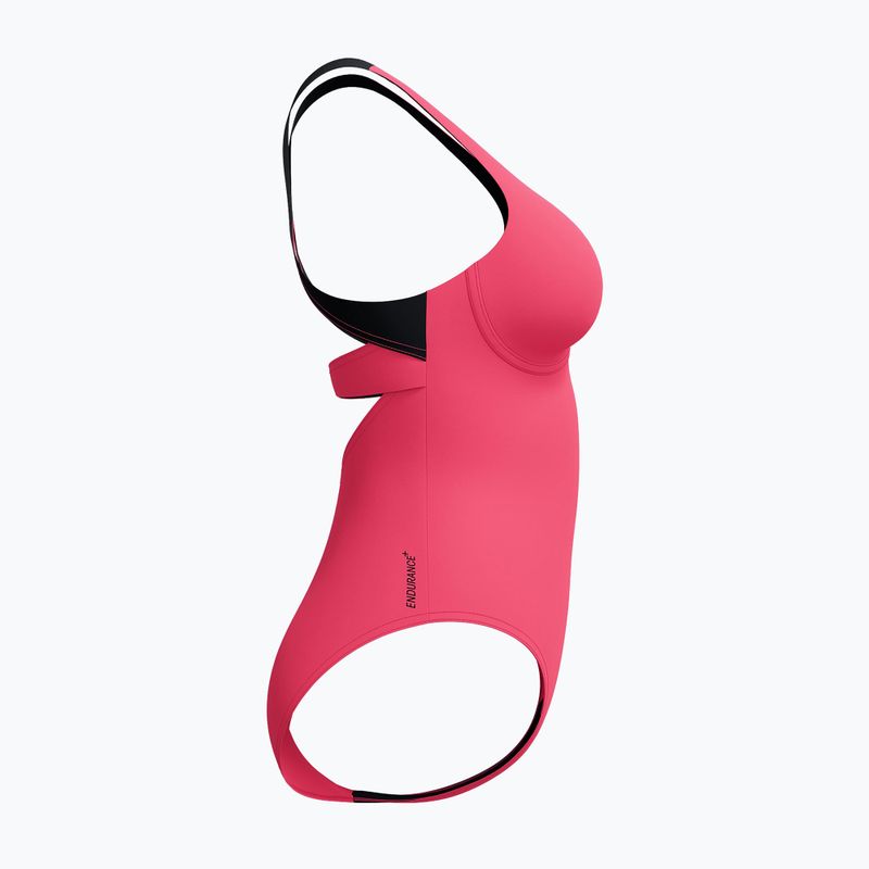 Strój pływacki jednoczęściowy damski Speedo Flex Band with Swim Bra raspbery fill/vermilion/punch 10