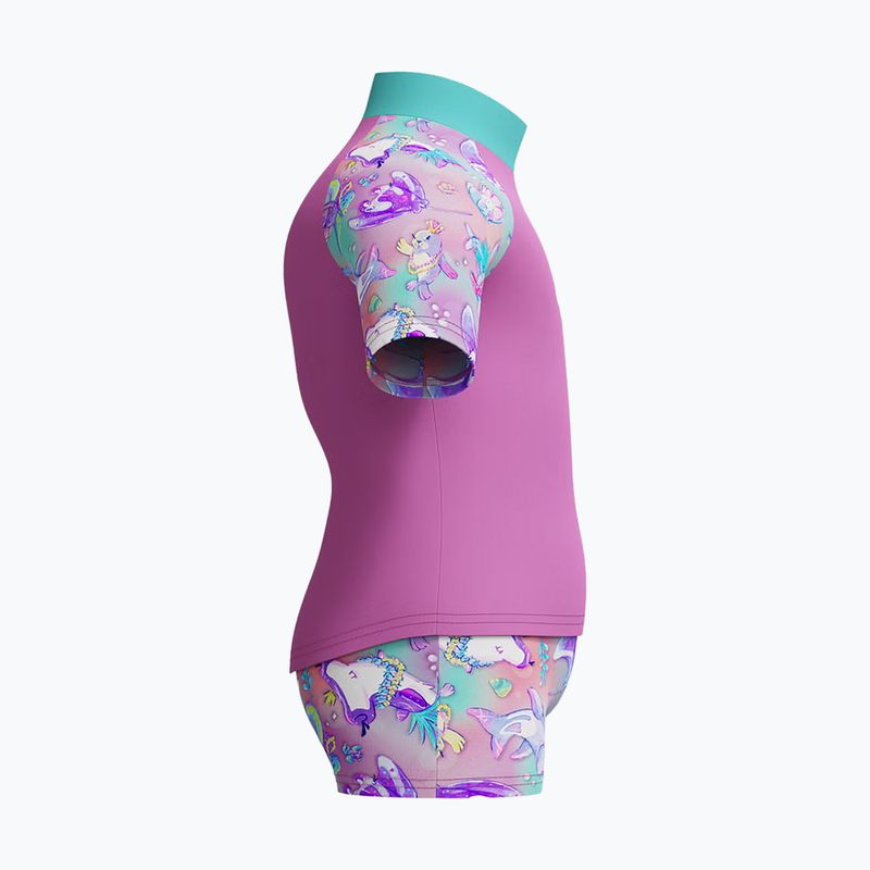 Strój pływacki dwuczęściowy dziecięcy Speedo Digital Rash Top Set neon violet 5