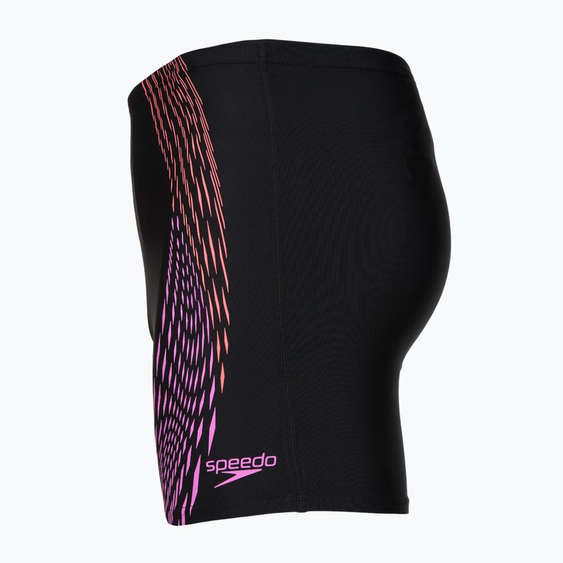 Jammery pływackie męskie Speedo Duo Logo Print Mid Jammer black/coral sands/neon violet 3