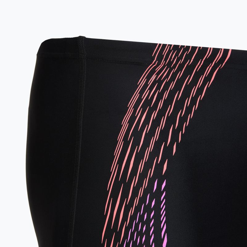 Jammery pływackie męskie Speedo Duo Logo Print Mid Jammer black/coral sands/neon violet 4