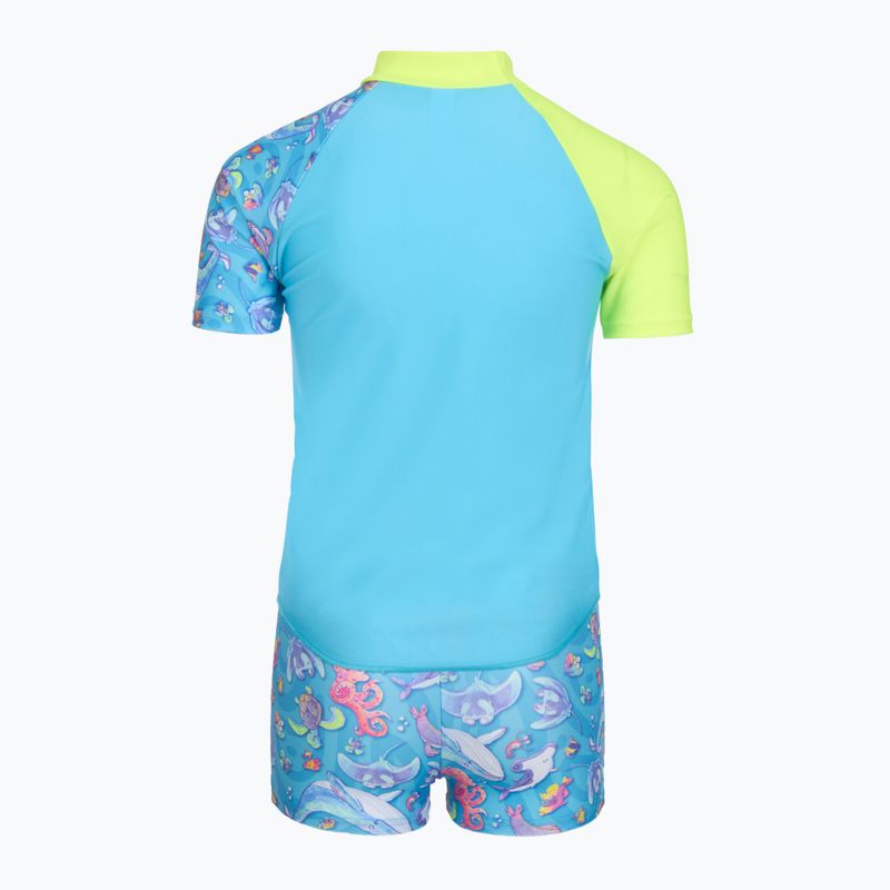 Strój pływacki dwuczęściowy męski Speedo Learn To Swim Digital Rash Top Set turkish sea 2