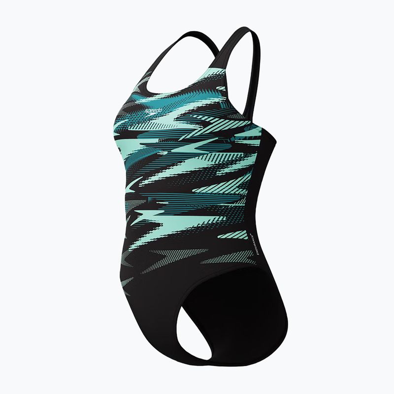 Strój pływacki jednoczęściowy damski Speedo Hyperboom Placement Muscleback dark teal 4
