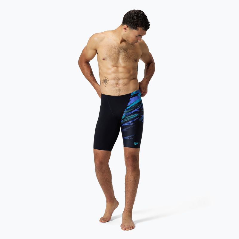 Jammery pływackie męskie Speedo HyperBoom V-Cut Jammer black/cobalt pop 2