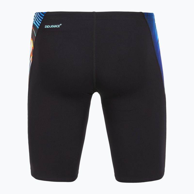 Jammery pływackie męskie Speedo Placement Digital V-Cut Jammer lava blur/speedo black 2
