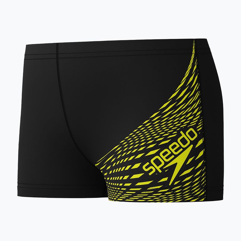 Bokserki pływackie dziecięce Speedo Medley Logo Aquashort hyper yellow 3