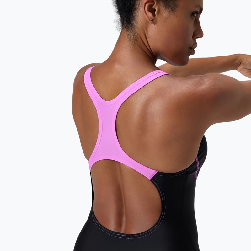 Strój pływacki jednoczęściowy damski Speedo Medley Logo Medalist neon violet 10