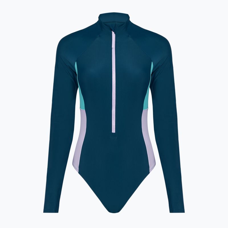 Strój pływacki jednoczęściowy damski Speedo Zip Colorblock dark teal