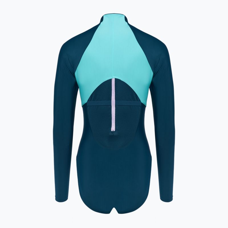Strój pływacki jednoczęściowy damski Speedo Zip Colorblock dark teal 2