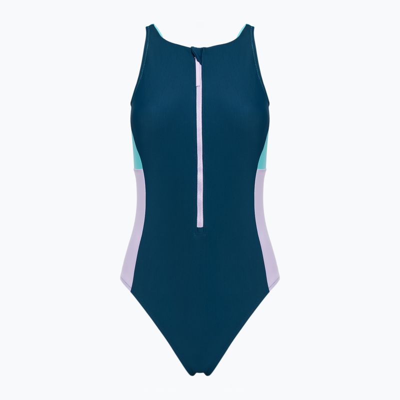 Strój  pływacki jednoczęściowy damski Speedo Zip Colorblock dark teal