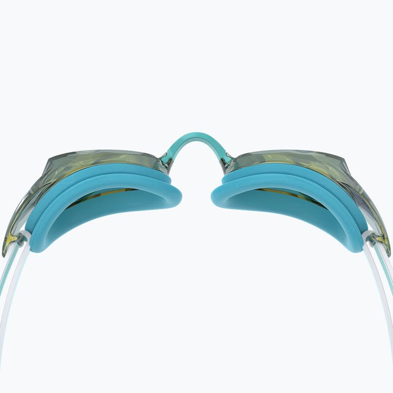 Okulary do pływania damskie Speedo Vanquisher 3.0 Mirrored bachelor button/celeste/gold mirror 2