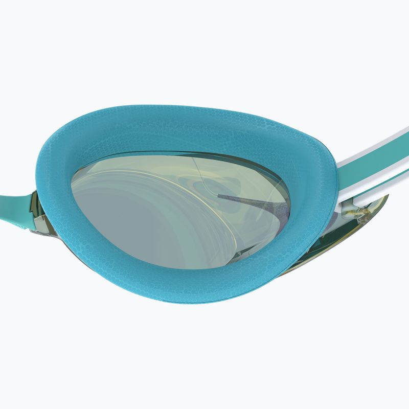 Okulary do pływania damskie Speedo Vanquisher 3.0 Mirrored bachelor button/celeste/gold mirror 5