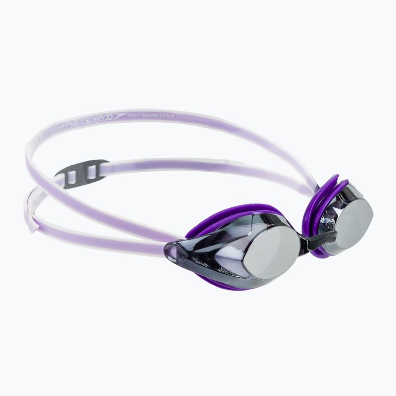 Okulary do pływania damskie Speedo Vanquisher 3.0 Mirrored purple haze/iris/silver mirror