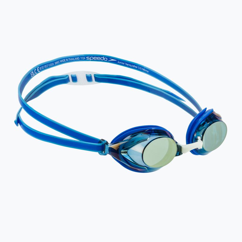 Okulary do pływania dziecięce Speedo Vanquisher 3.0 Mirror cobalt pop/cobalt/gold mirror
