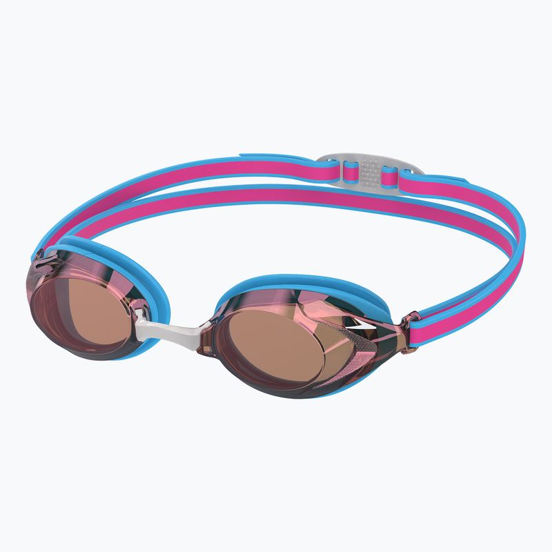 Okulary do pływania dziecięce Speedo Vanquisher 3.0 Mirror picton blue/vermillion/gold mirror