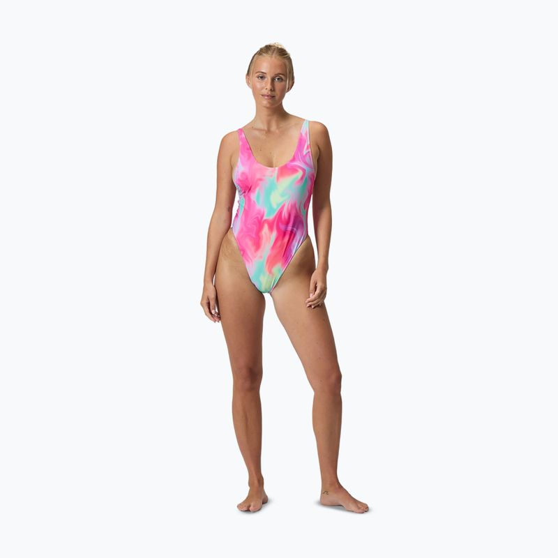 Strój pływacki jednoczęściowy damski Speedo Flu3nte Printed Convertible coral sands 6