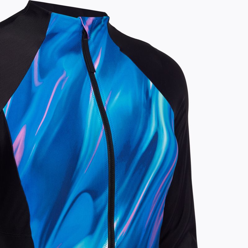 Strój pływacki jednoczęściowy damski Speedo Printed LS Zip One Piece rapture glow/dark teal 3