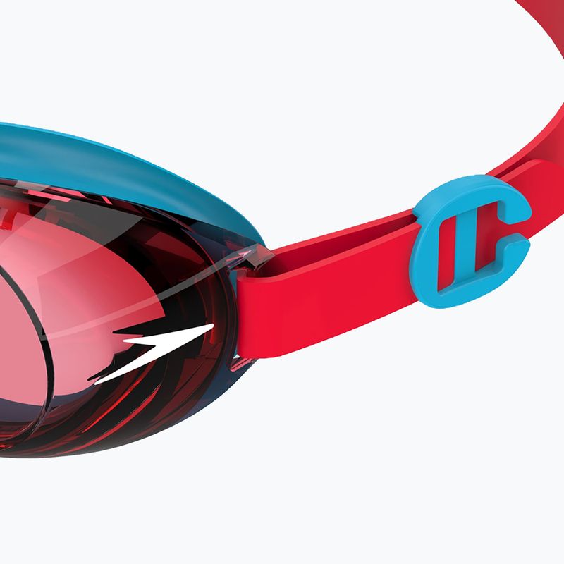 Okulary do pływania dziecięce Speedo Jet 2.0 turquoise/lava red 4