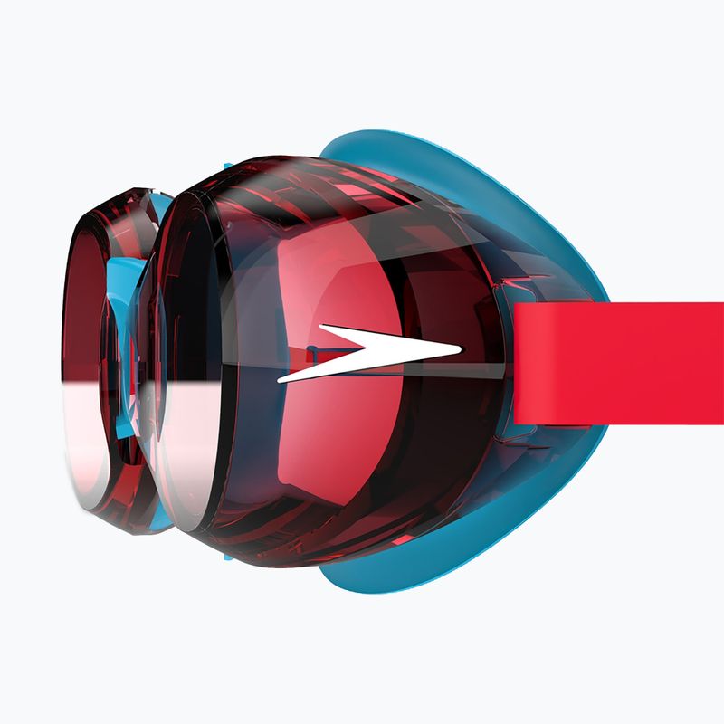 Okulary do pływania dziecięce Speedo Jet 2.0 turquoise/lava red 5