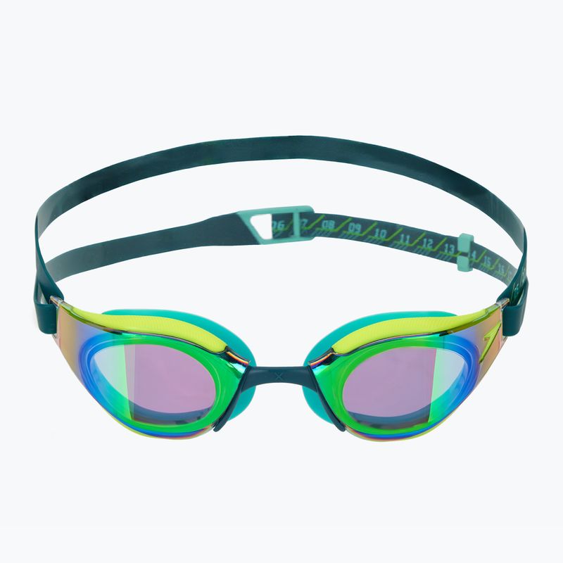 Okulary do pływania Speedo Fastskin Hyper Elite Mirror hyper yellow/steel/emerald mirror 2