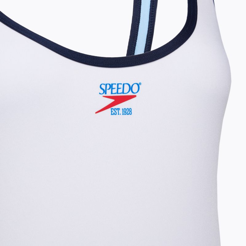Strój pływacki jednoczęściowy damski Speedo Solid Bound Scoop white 3