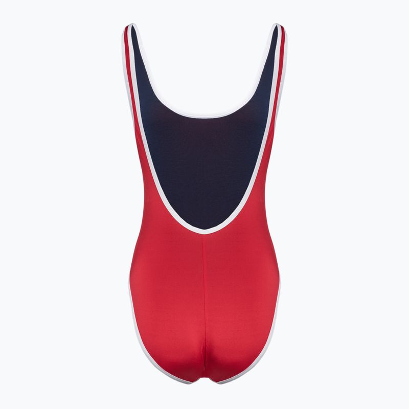 Strój pływacki jednoczęściowy damski Speedo Solid Bound Scoop high risk red 2