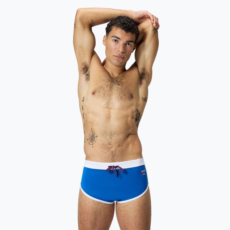 Kąpielówki męskie Speedo Jetstream Retro Logo Brief turkish sea