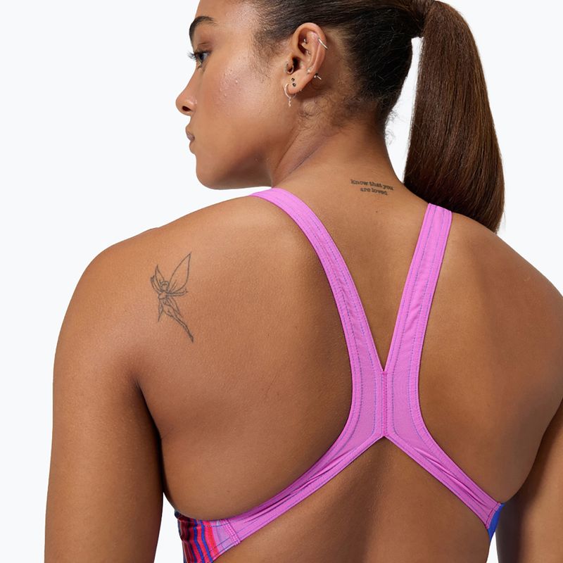 Strój pływacki jednoczęściowy damski Speedo Placement Digital Powerback molten blend/cobalt pop 6