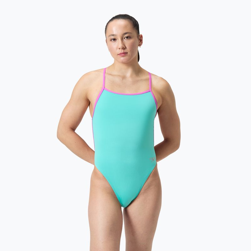 Strój pływacki jednoczęściowy damski Speedo Solid Vback arctic glass 2