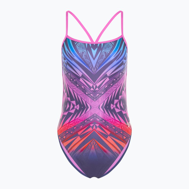 Strój pływacki jednoczęściowy damski Speedo Placement Digital Vback balance blend/hapuna blue