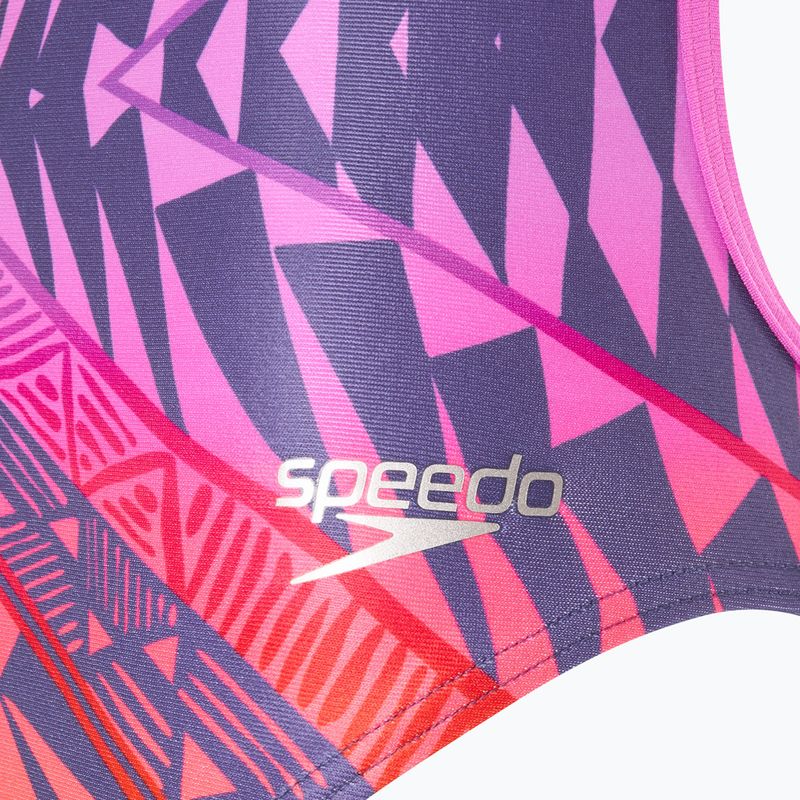 Strój pływacki jednoczęściowy damski Speedo Placement Digital Vback balance blend/hapuna blue 3