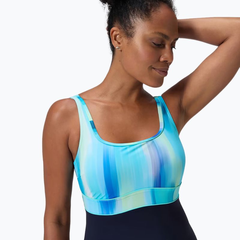 Strój pływacki jednoczęściowy damski Speedo Shaping Contour Eclipse Printed true navy/berry 9