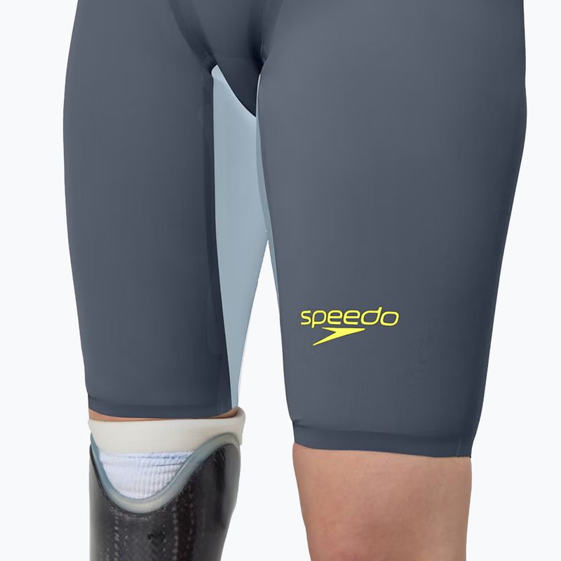 Strój startowy damski Speedo Fastskin LZR Pure Valor 2.0 Closedback Kneeskin grey lead/acadia blue/mainline 7
