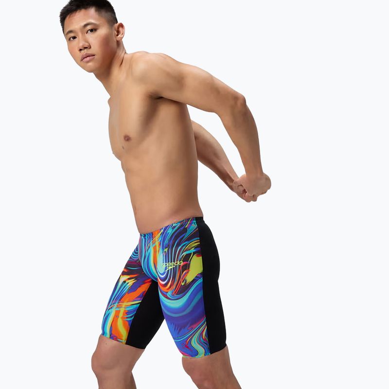 Jammery pływackie męskie Speedo Fastskin LZR Pure Valor 2.0 Jammer molten black/molten blur 4