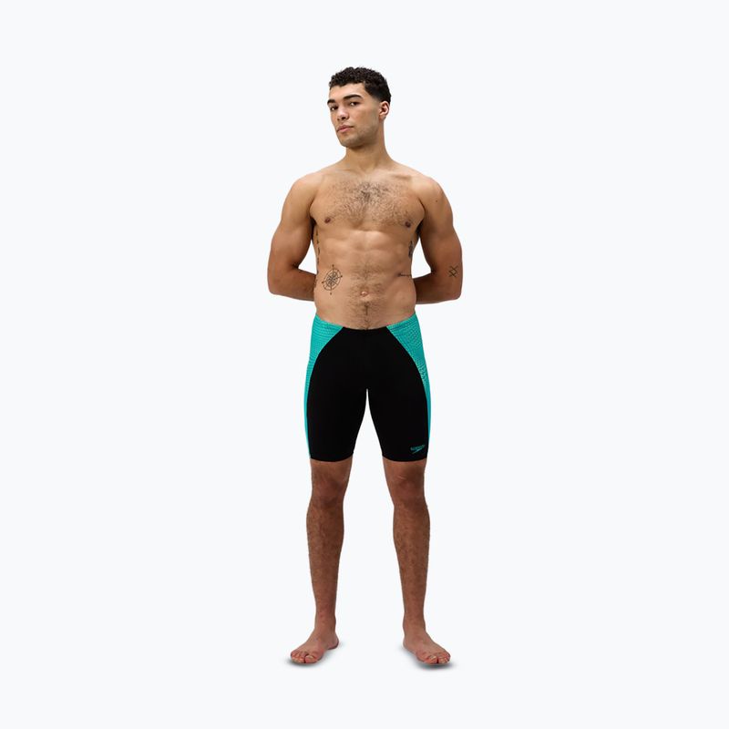 Jammery pływackie męskie Speedo Endurance+ MAX Splice Jammer black/turquoise gem 2