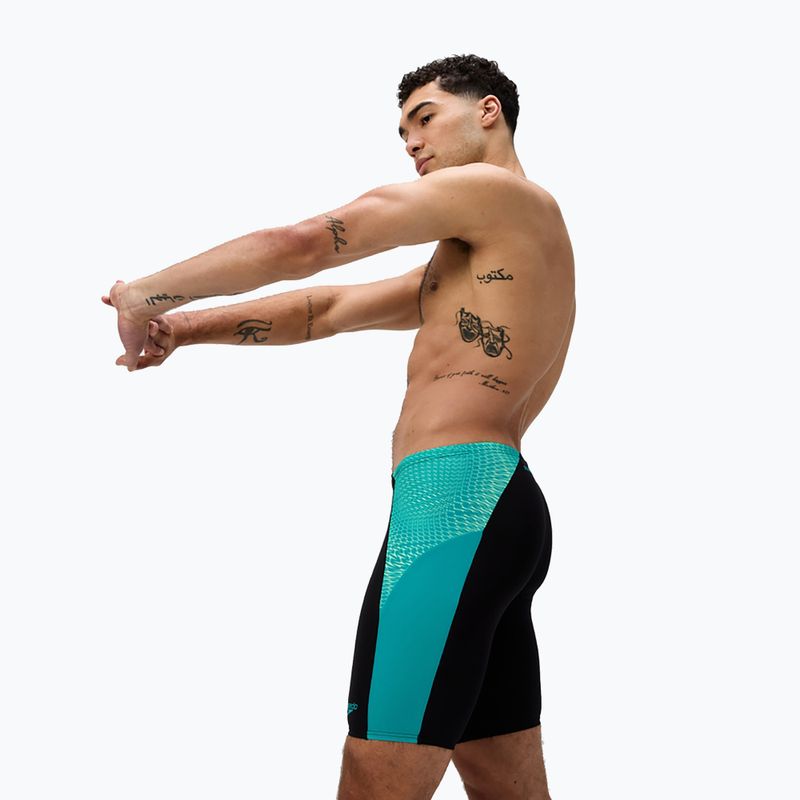 Jammery pływackie męskie Speedo Endurance+ MAX Splice Jammer black/turquoise gem 4